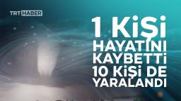 Hollanda'da hortum Binaların çatısı uçtu ağaçlar yerinden söküldü