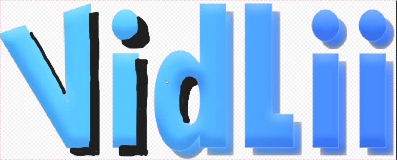 Drawing VidLii logo for VidLii Themes