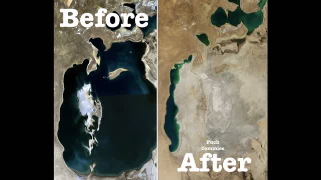 The Aral Sea is drying up