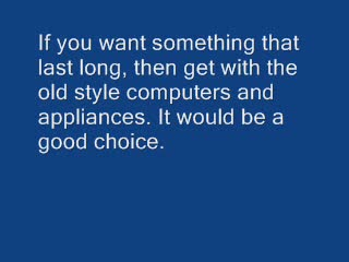Old computers and appliances Vs new appliances and computers