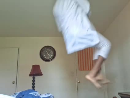 Jumping on the bed