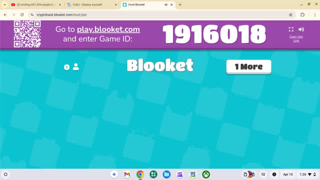 here is a code for blooket if you want to join.