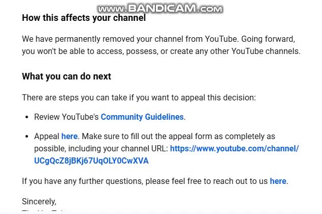 I got my youtube channel terminated