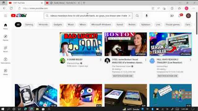 How to back old youtube layout