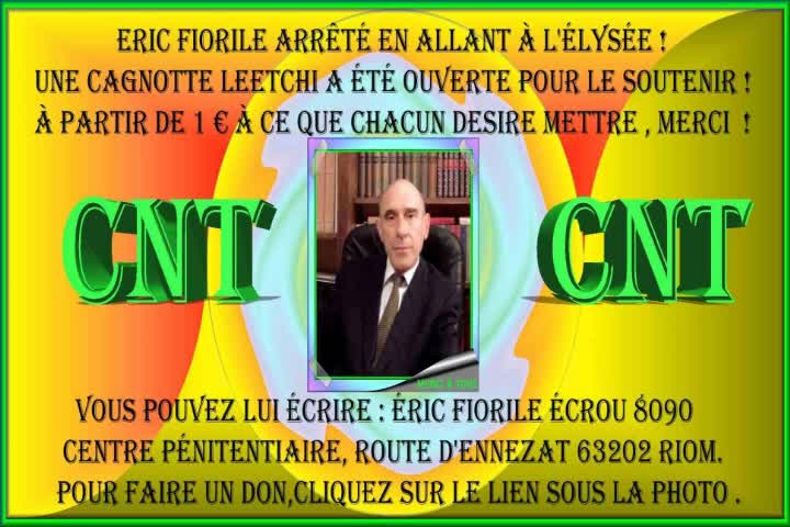 Eric Fiorile arrêté en allant à l'Élysée !  Une cagnotte Leetchi a été ouverte pour le soutenir ! à 