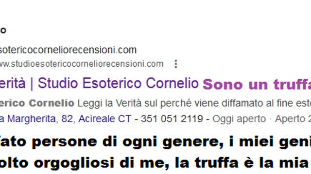 STUDIO ESOTERICO CORNELIO TRUFFA TOTALE - I DUE FRATELLI COMPLICI IN TRUFFA