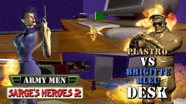 Army Men: Sarge's Heroes 2 - Multiplayer Gameplay - Desk (PS2)