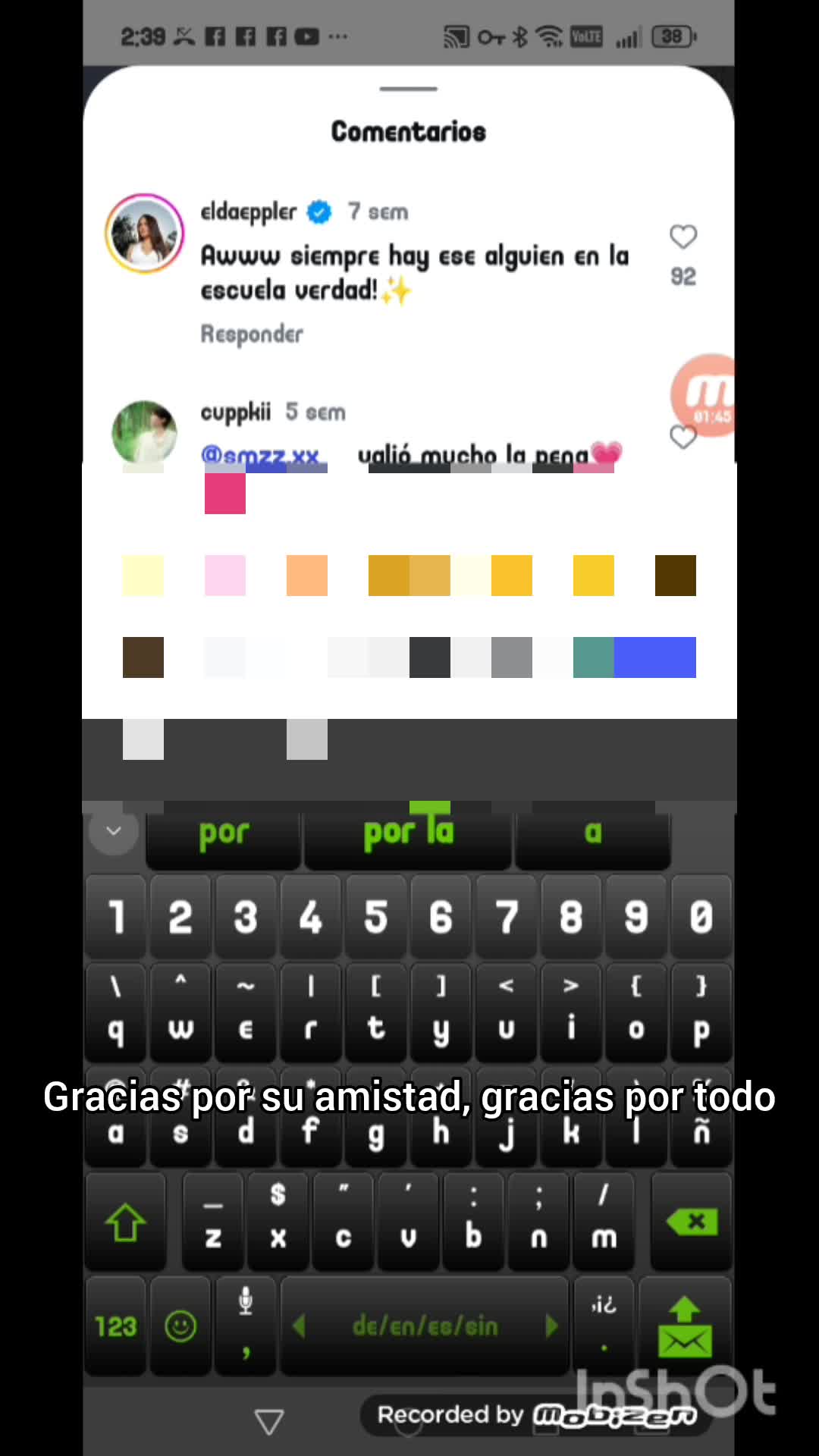 Etiquetando a las chicas en un comentario de IG