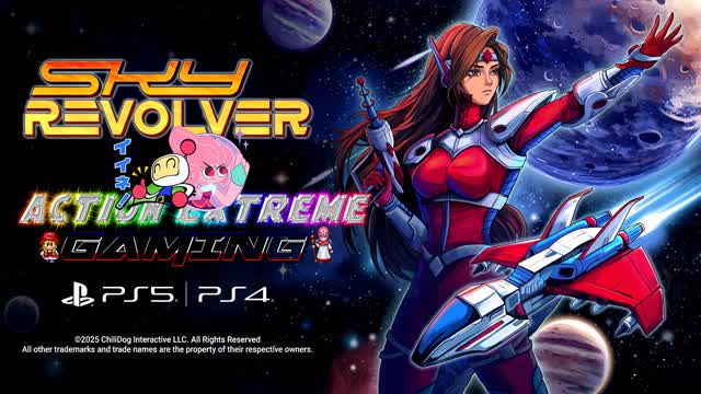 Sky Revolver (Playstation 4 and PS5) Launch Trailer [Old School Aleste Style Arcade Shoot'em up]