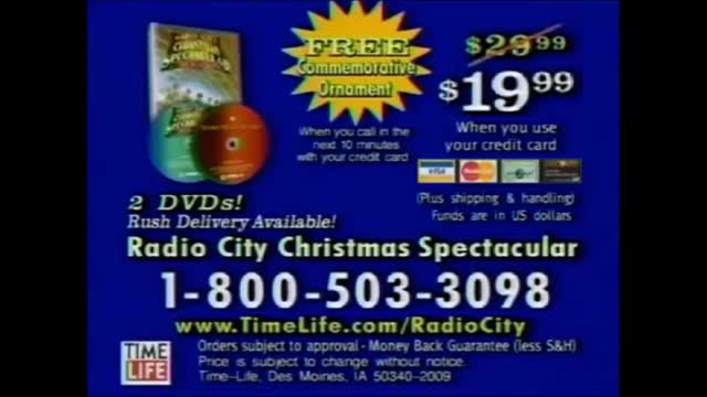Time Life Radio City Christmas Spectacular Commercial｜2008