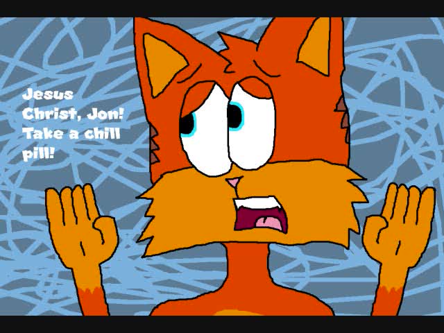 Garfielf watches Cory in the House