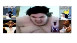 Goofy Ahh Fatty Fatso slob Fat Man dancing like a clump of shit.