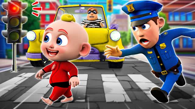 TRaffic Safety Rules + Baby Police Song - More Nursery Rhymes & Kids Songs - Funny Baby Songs