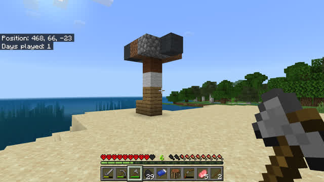 Slept in a tower in Hardcore Minecraft! (Part One)