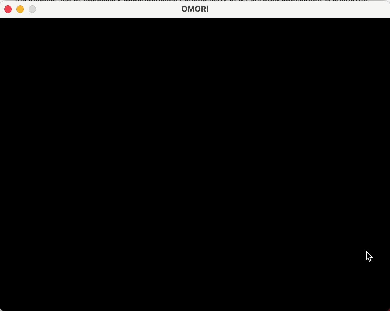 playing omori for the first time