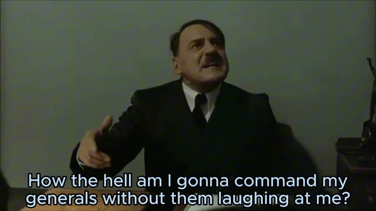 Hitler is informed he sounds like a girl.
