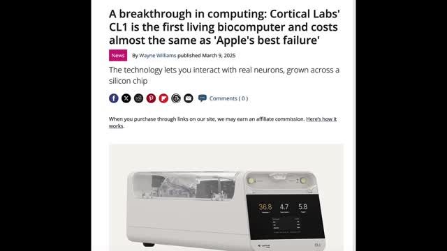 100% PROOF THAT WE ARE LIVING IN THE END TIMES! NEW COMPUTER POWERED BY TRAPPED HUMAN BRAIN CELLS!
