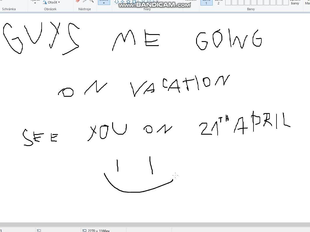 guys me going on vacation