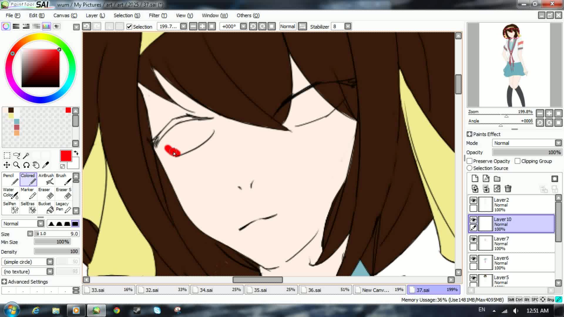 Speedpaint | Suzumiya Haruhi